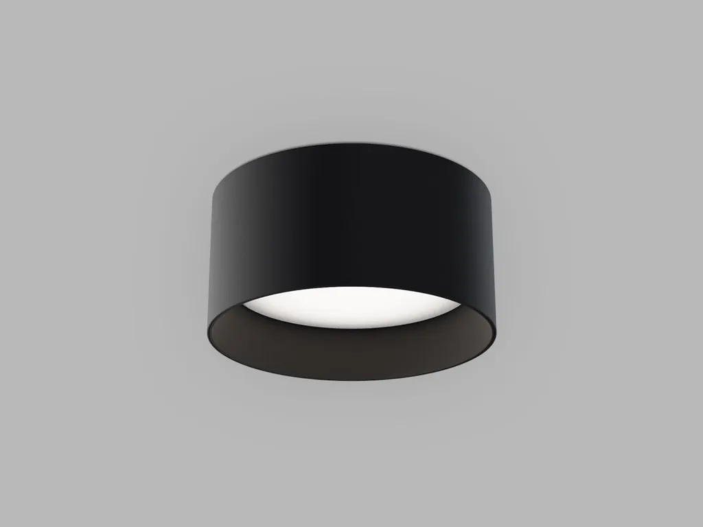 Luminaire Plafonnier Circulaire ZETA ON M LED Dimmable Noir 15W