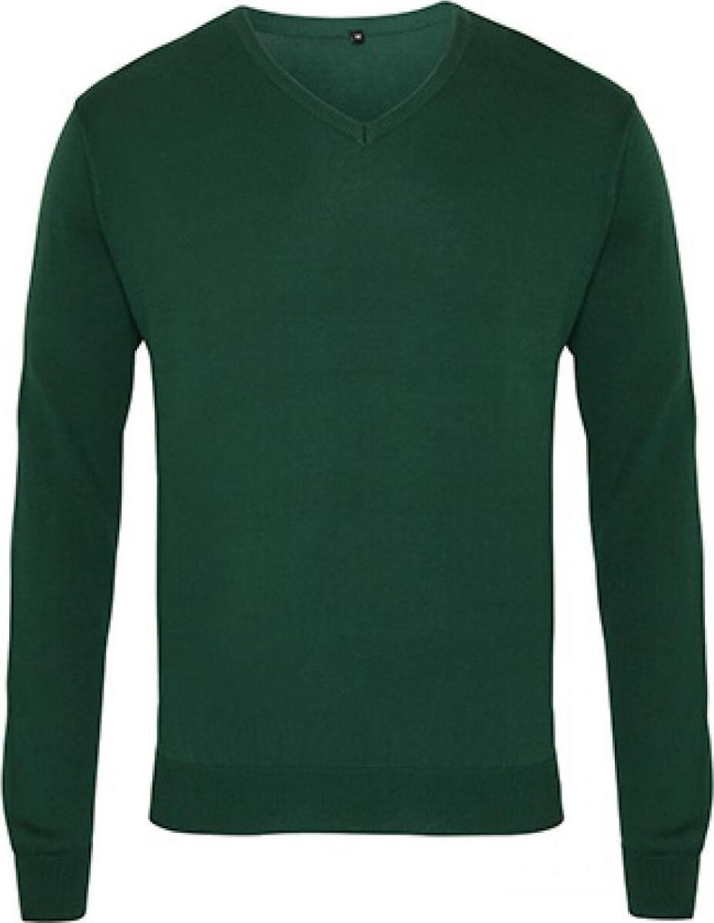 Premier Workwear PR694 | Herren V-Neck Knitted Sweater / Standard 100 - Farbe: Bottle - Größe: 4XL