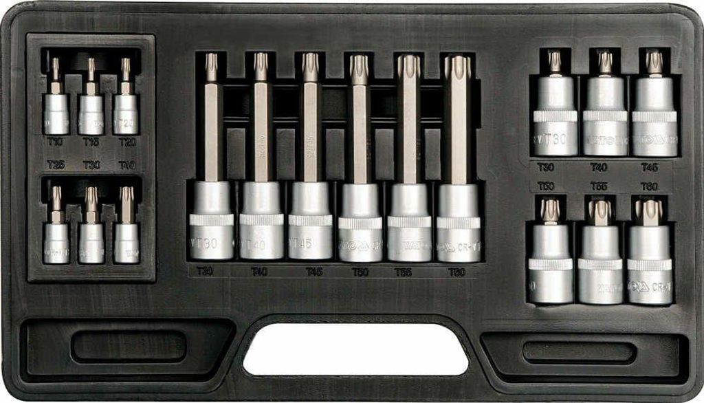 Yato YT-7751, Steckschlüssel-Set, 18 Stück(e), Schwarz, Produktbild 