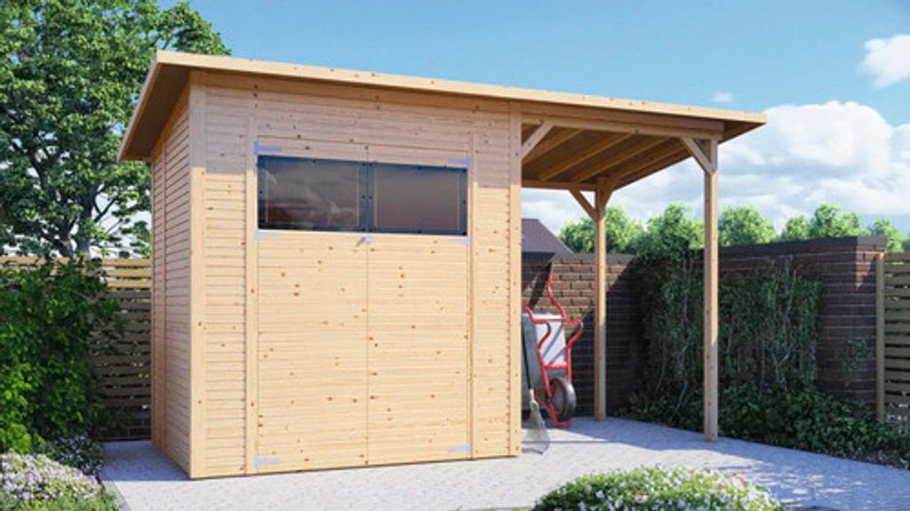 Gartenhaus Bertilo Fineline Rhombusprofil Modern 2 Plus Produktbild 