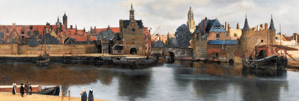 Johannes Vermeer Kunstdruck Bild - Ansicht Von Delft, 1660-1661 (53 x 158 cm)