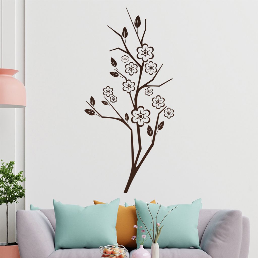 Kirschbaum - Blüten - Äste Wandtattoo in 6 Größen - Wandaufkleber Wall Sticker - Dekoration, Küche, Wohnzimmer, Schlafzimmer, Badezimmer