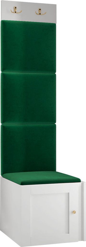 MIRJAN24 Garderoben-Set Orion Ramiro XXII, Schuhschrank 1D, Kleiderhakenbrett, 4x Paneel 42x42, 2 Kleiderhaken für Kleidung, Metallgriffe (Farbe: ...