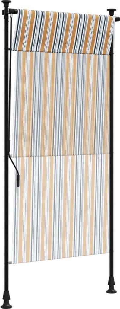 vidaXL Tenda a rullo per esterni giallo e bianco 120x270 cm Immagine del prodotto 