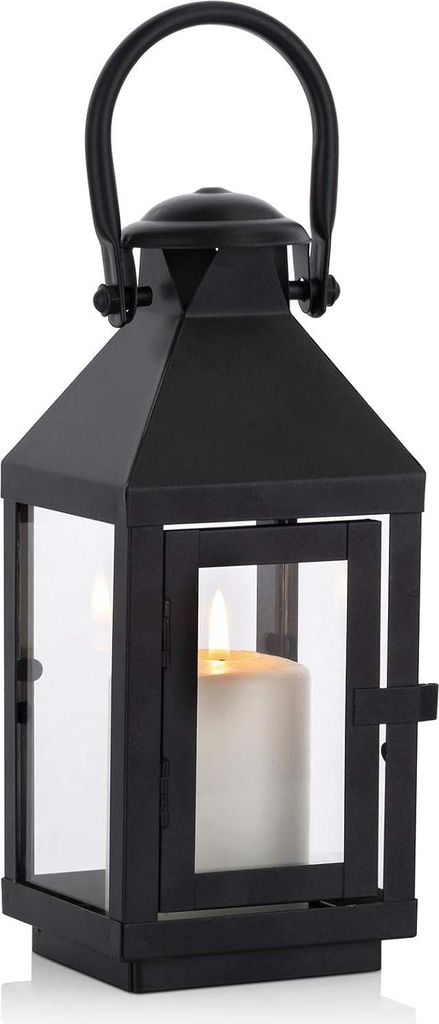 Kandelaar 20cm Hohe Vintage Stil Säule - dekorative Gartenlaternen für Kerzen - metallene Halloween und Weihnachtsfeiern - für Innen- und Außen...