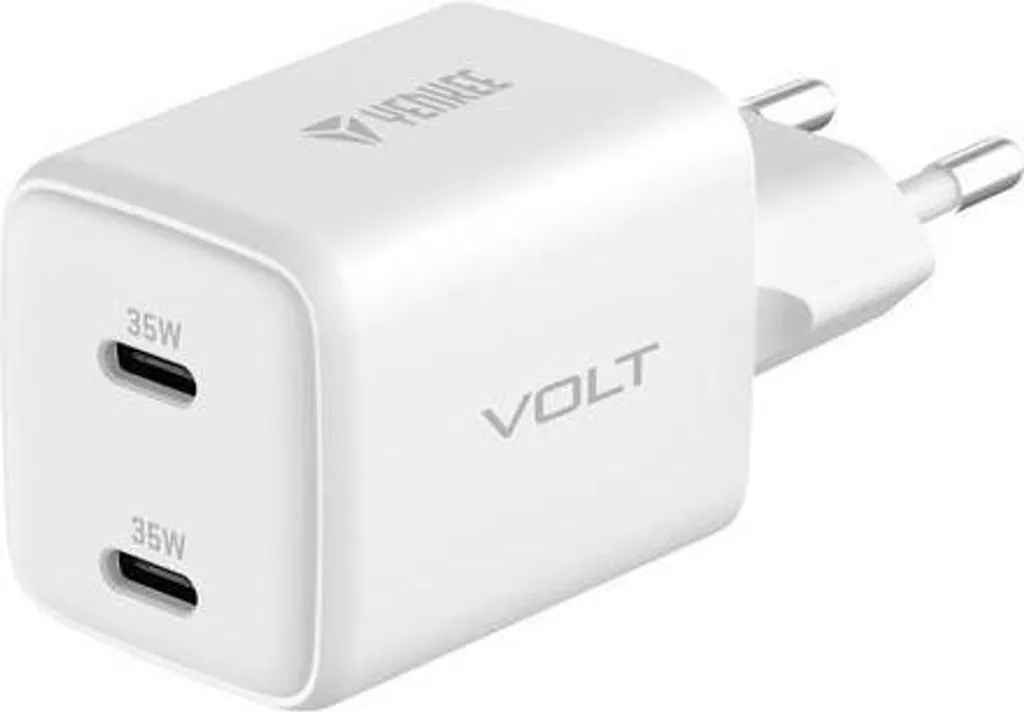 Caricatore YENKEE USB C 2 Porte 36W PD 3.0 Bianco: Sicuro per Famiglia