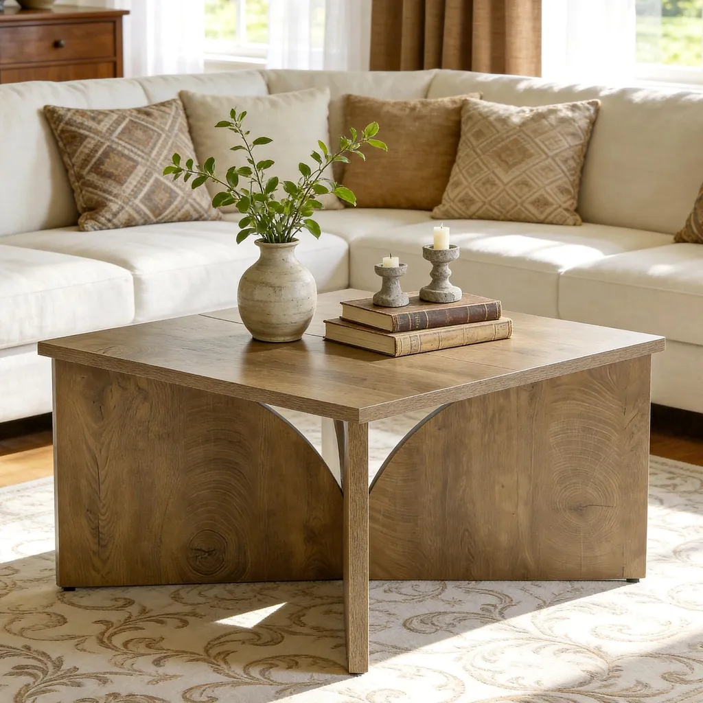 Table Basse de Salon pour Décoration Rustique et Conviviale 80 cm - 9