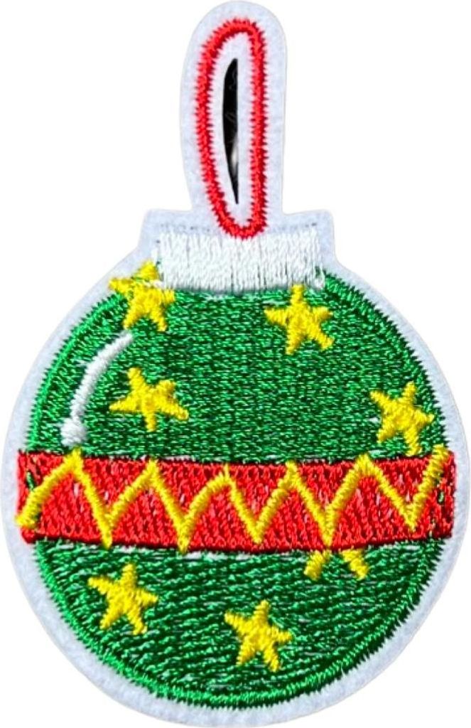 Christbaumkugel, Weihnachtsdekoration, zum Aufbügeln, Emblem, Grün