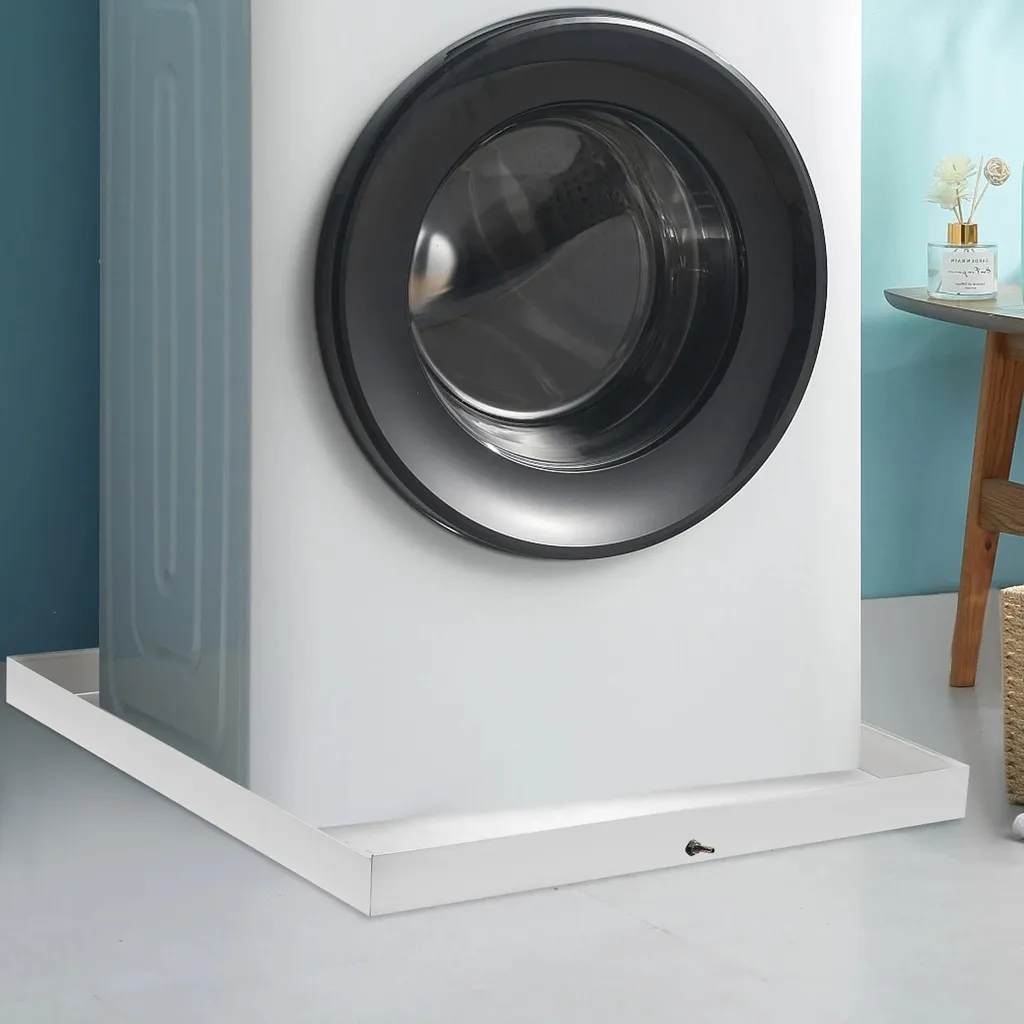 Bac de récupération lave-linge en acier inox 304 - 81x76x6,3 cm