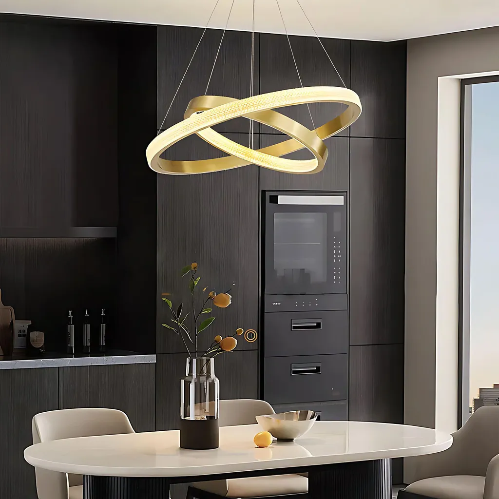 Lampe Suspendue TOOLIGHT APP1772-CP Na Pilot Brush Gold Design Chic