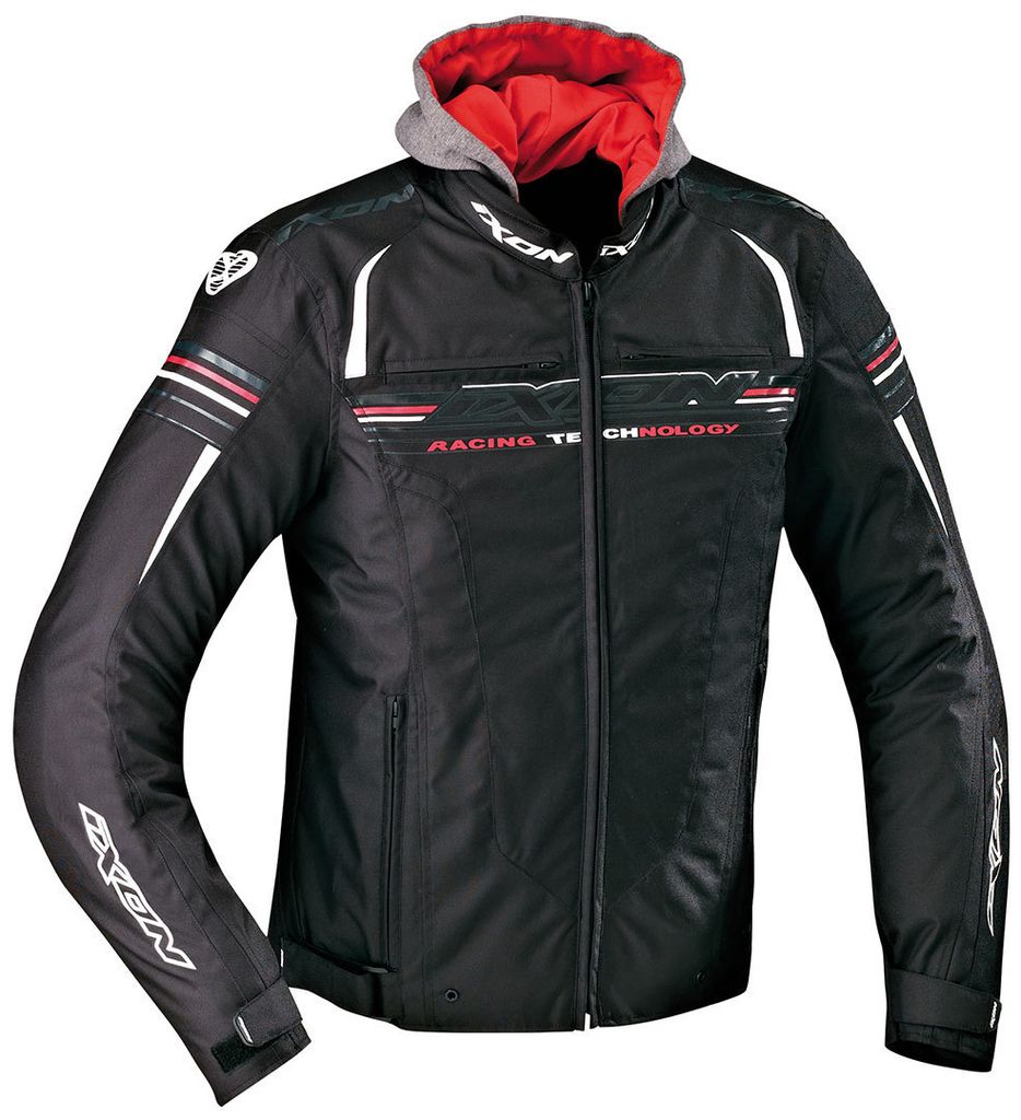IXON DUAL Textiljacke schwarz-weiss-rot XXL