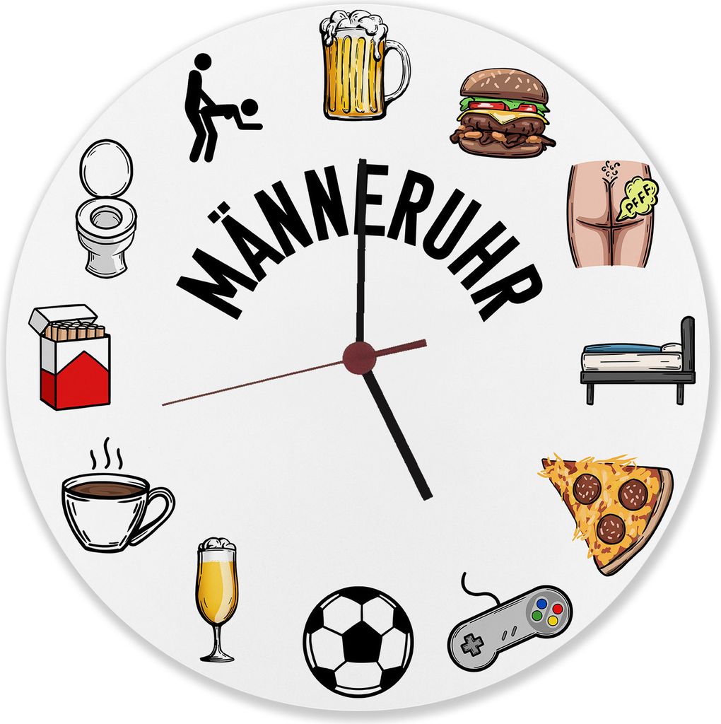 Männeruhr Wanduhr aus Alu