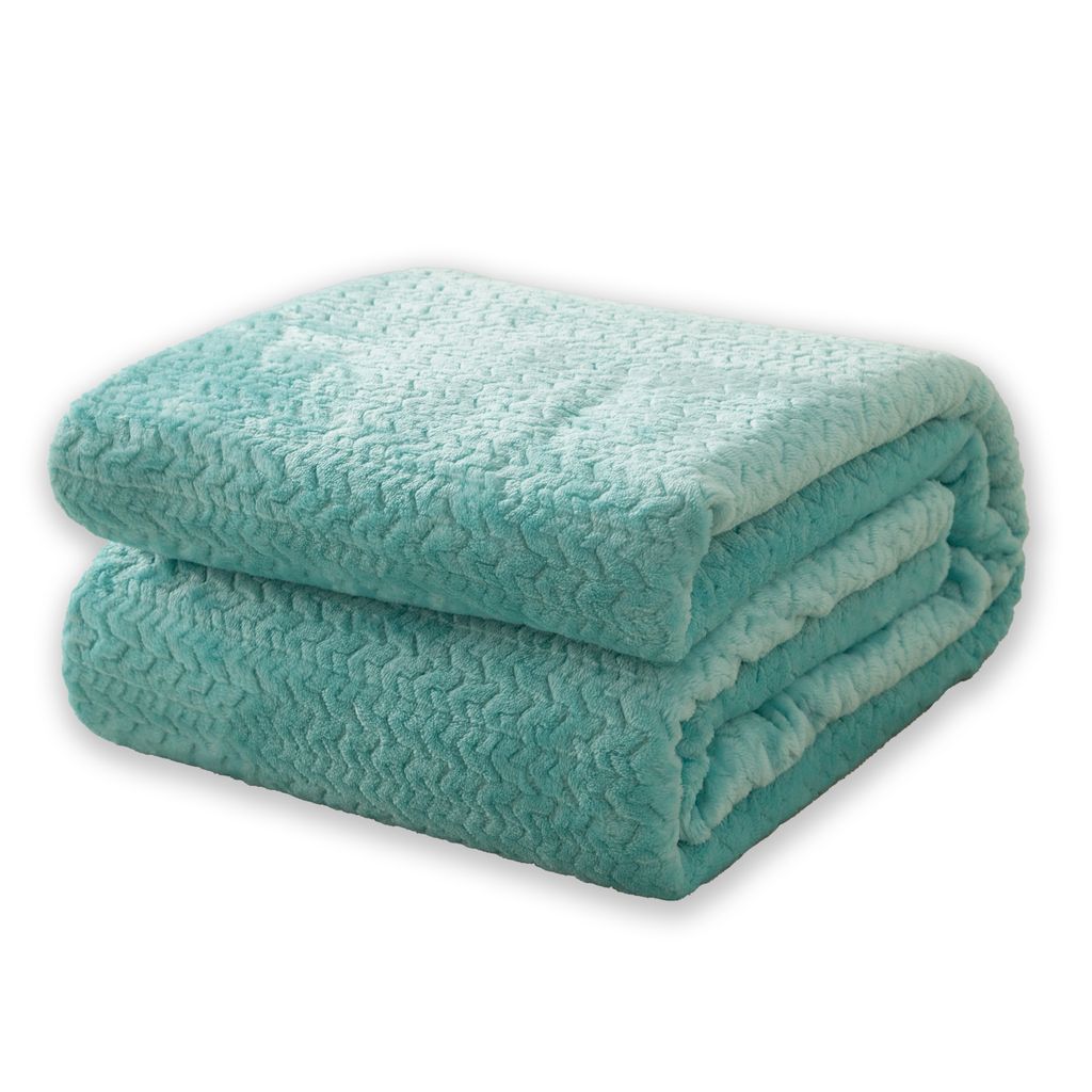 FEBE Kuscheldecke 160x200cm Meeresblau Flauschig Tagesdecke Fleecedecke Flanell Decke Sofadecke Für Couch Wohndecke Wendedecke als Sofaüberwurf o...