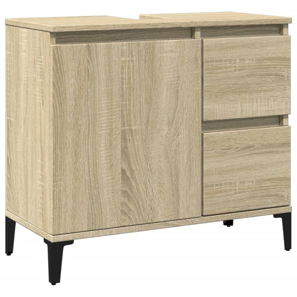 Badschrank Sonoma-Eiche 65x33x60 cm Holzwerkstoff Produktbild 