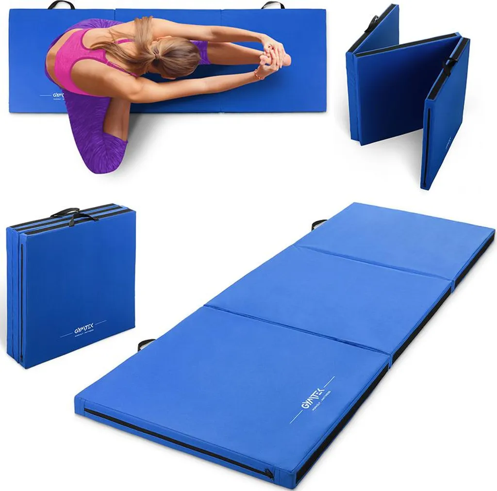 Tapis d'Entraînement Épais et Pliable 180x60cm avec Revêtement Robuste