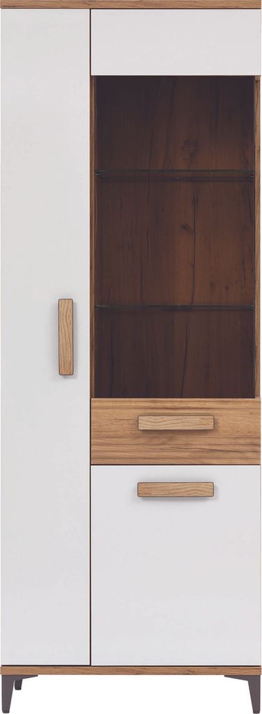 Furniture24 Vitrine Snobi SB7 Vitrinenschrank Schrank Wohznimmerschrank 3 Türiger