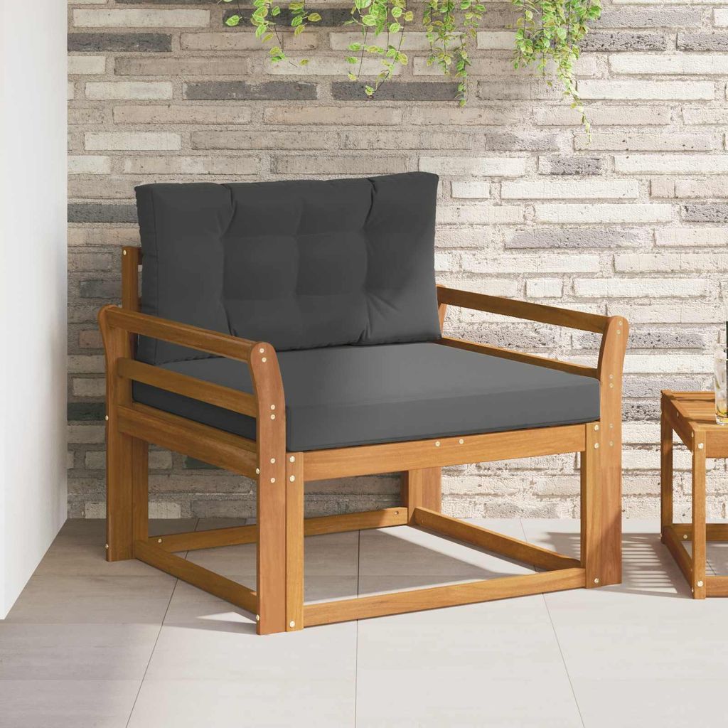 Outdoor Mittelsofa - CLORIS - Modulare Sofateile - Massivholz Akazie Natur - Klassische Sofas C1483