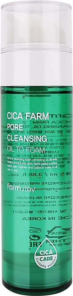 Nettoyant Pores Farmstay Cica Huile-Mousse contre les Impuretés et Sébum