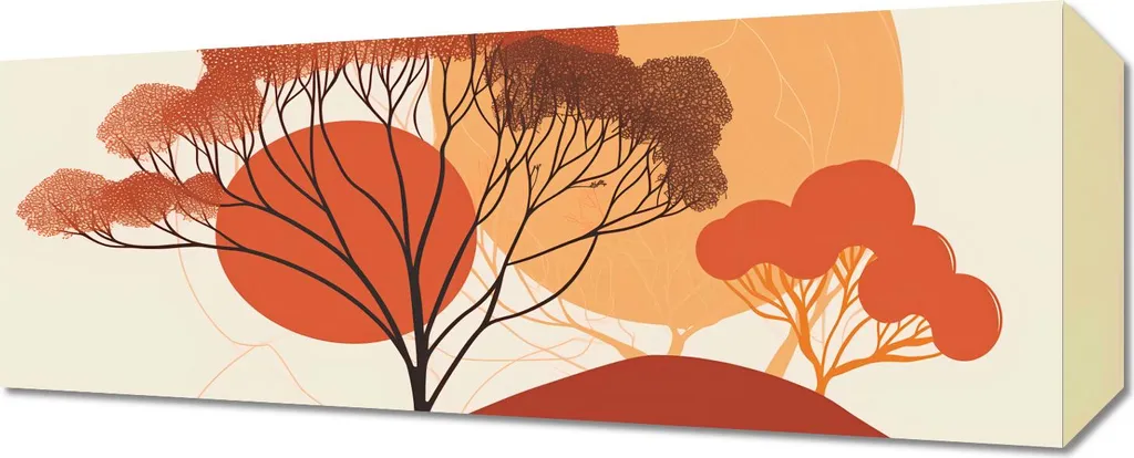 Quadro 50x20cm Gli Ultimi Raggi del Sole - Stampa su Tela Moderna