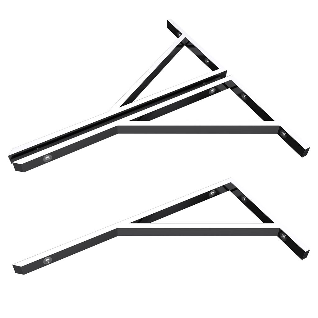 Mai & Mai Design Wandkonsole aus Edelstahl silber Länge: 450mm 3er Pack WH02