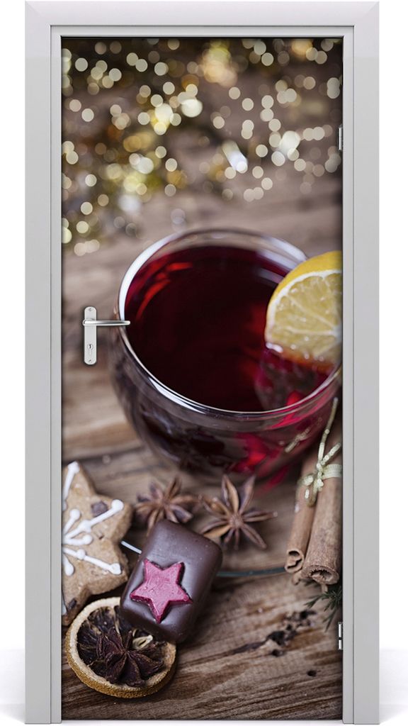 Tulup Türaufkleber 85x205 cm Dekorative Aufkleber Selbstklebend Wasserdichte Tapete Abnehmbar Schlafzimmer Wohnzimmer Wohnkultur - Glühwein Wand