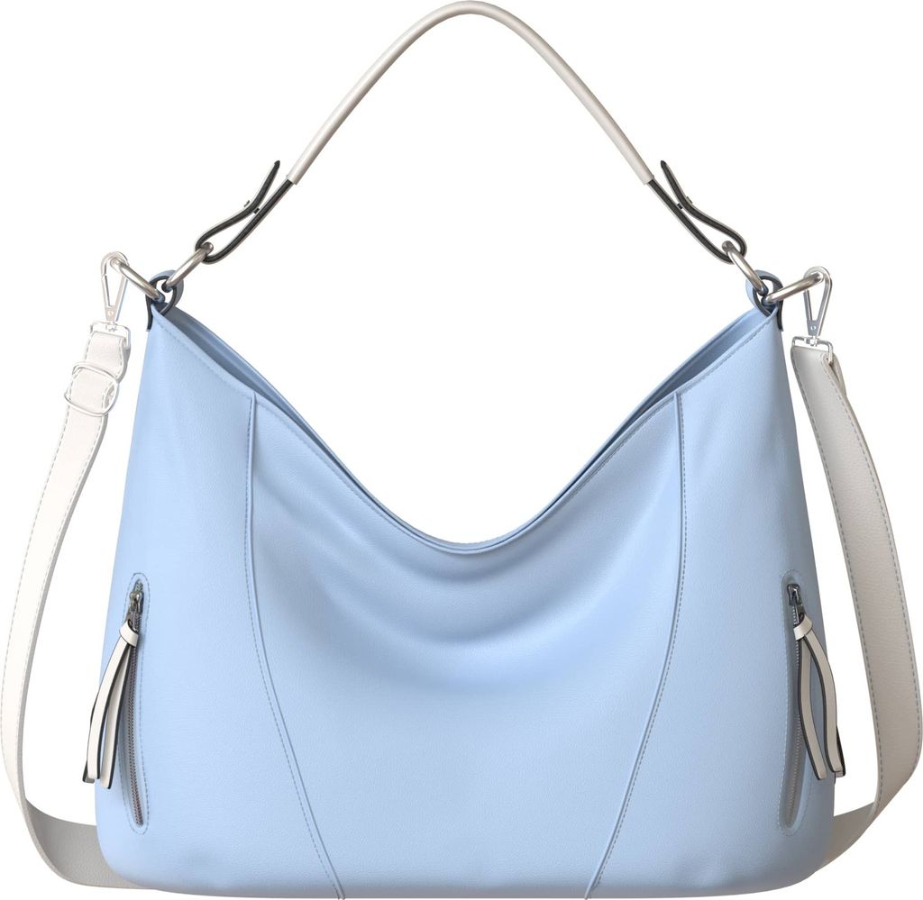 Damen Shopper Hand Henkel Tasche  30627 Light Blue Produktbild 