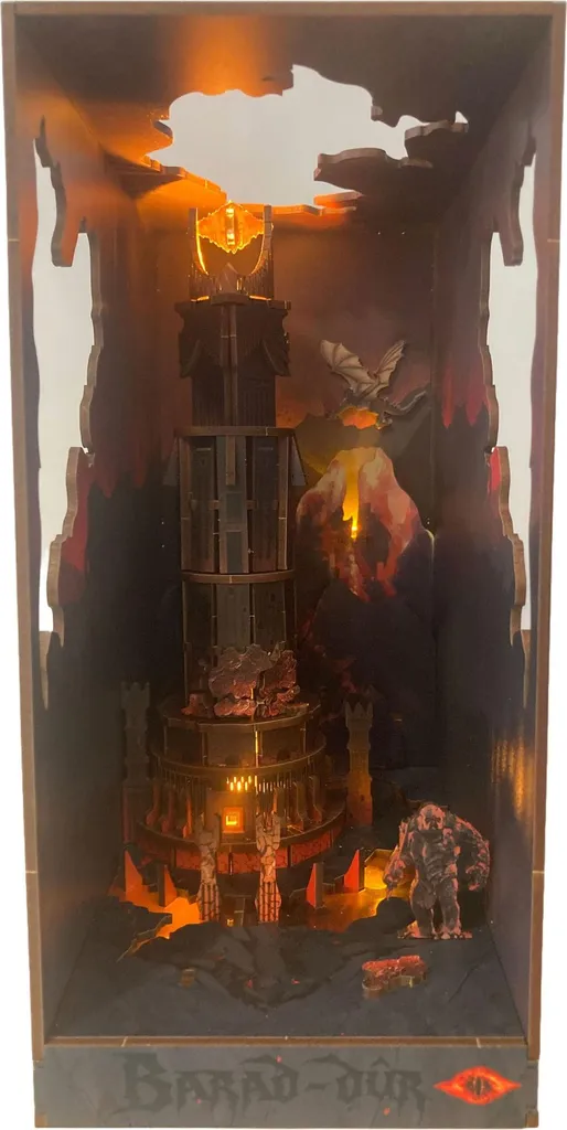 Mini-Diorama Book Nook Barad-Dûr - Décoration Seigneur des Anneaux