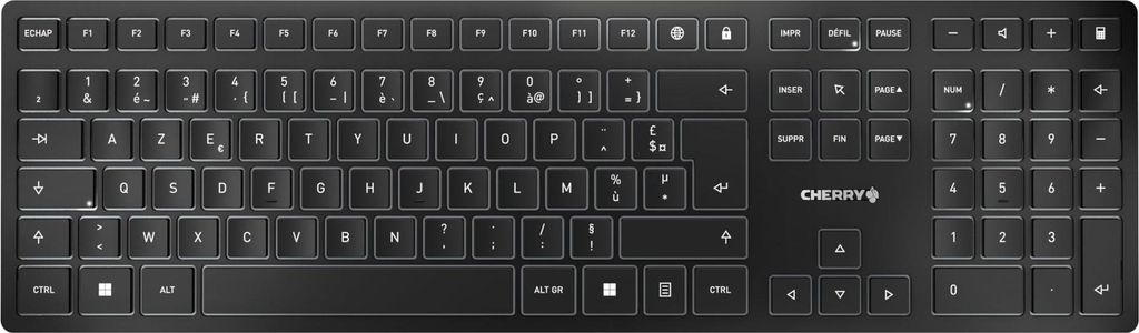 CHERRY Keyboard KW 9100 SLIM [FR] black Produktbild 