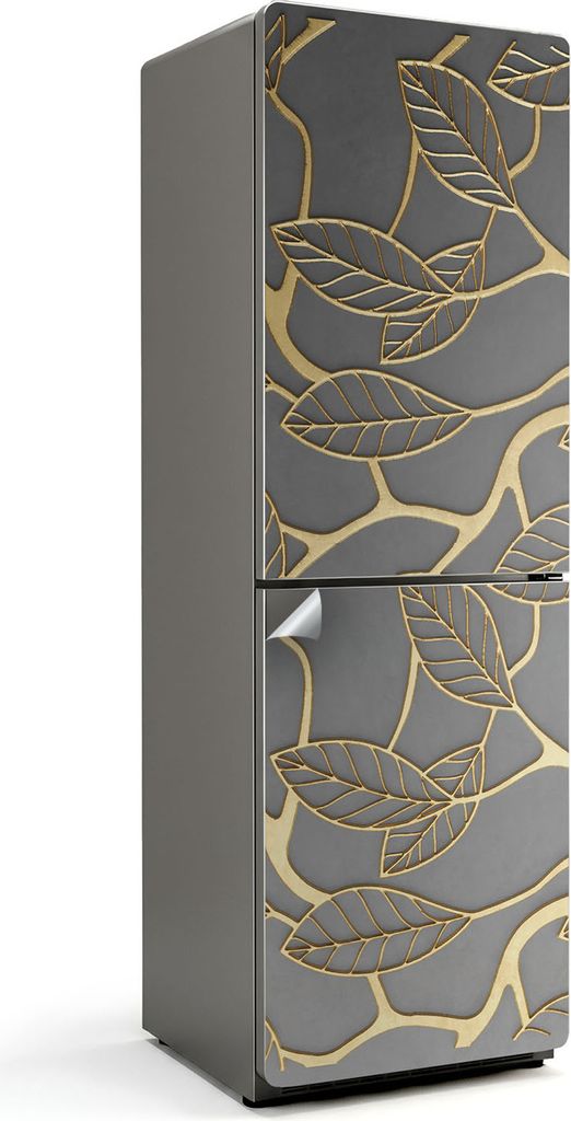 Abstraktes 3D-Muster – Kühlschrank Aufkleber – Klebefolie Kühlschrank – Kühlschrank Nachbildung – Kühlschrankfolie selbstklebend – K...