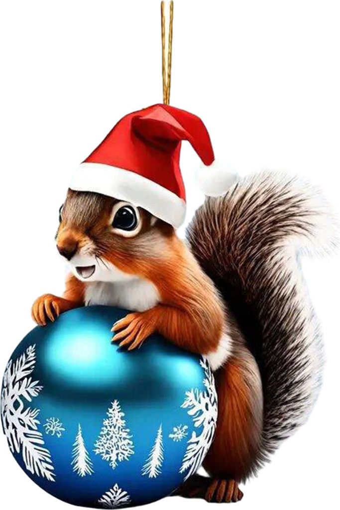 Niedlicher Eichhörnchen-Anhänger zum Aufhängen, Autoanhänger mit Umhängeband, einfach aufzuhängen, vielseitiger Taschenanhänger, Schlüssela...
