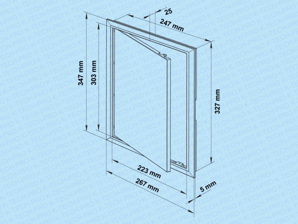 Revisionstür Kunststoff weiß : 250x300mm Größe: 250x300mm Produktbild 3