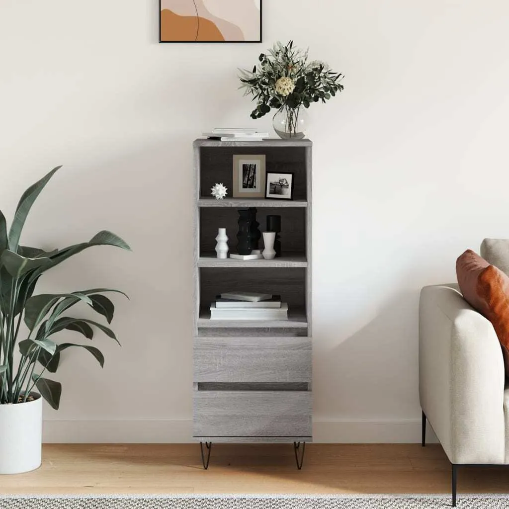 Maison Exclusive - Credenza alta grigio Sonoma 40x36x110 cm Materiale ligneo