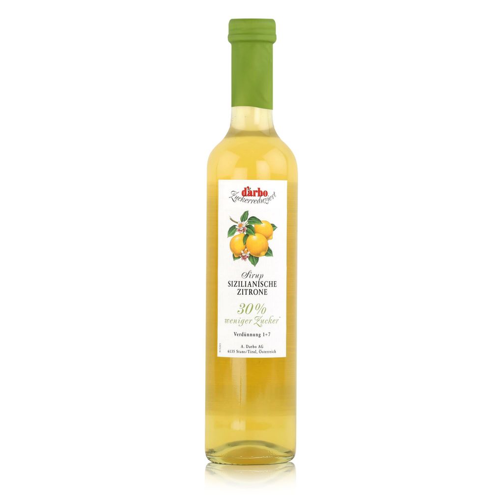 Darbo Sizilianische Zitrone Sirup 30% weniger Zucker 500ml Produktbild 