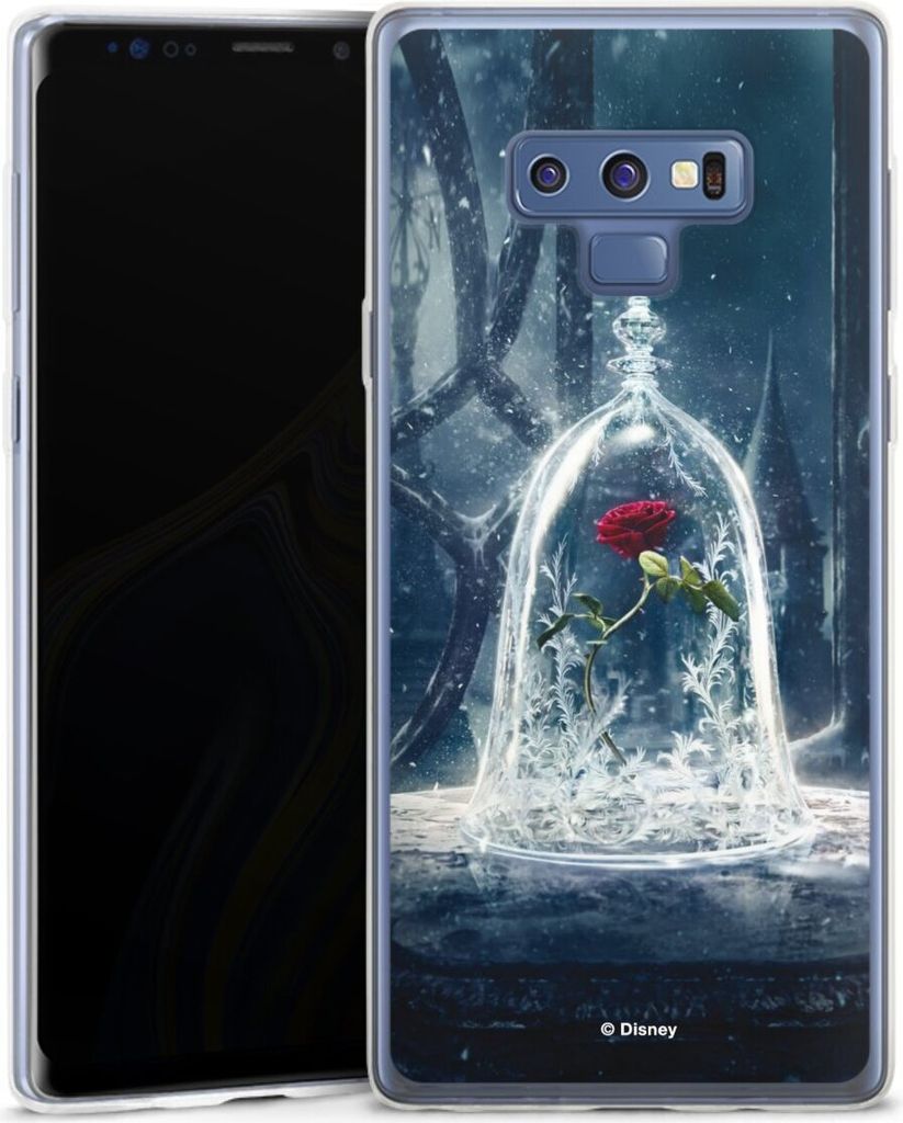 DeinDesign Slim Hülle für Samsung Galaxy Note 9 Silikon Case Ultra Dünn Handyhülle Die Schöne und das Biest Disney Princess Rose