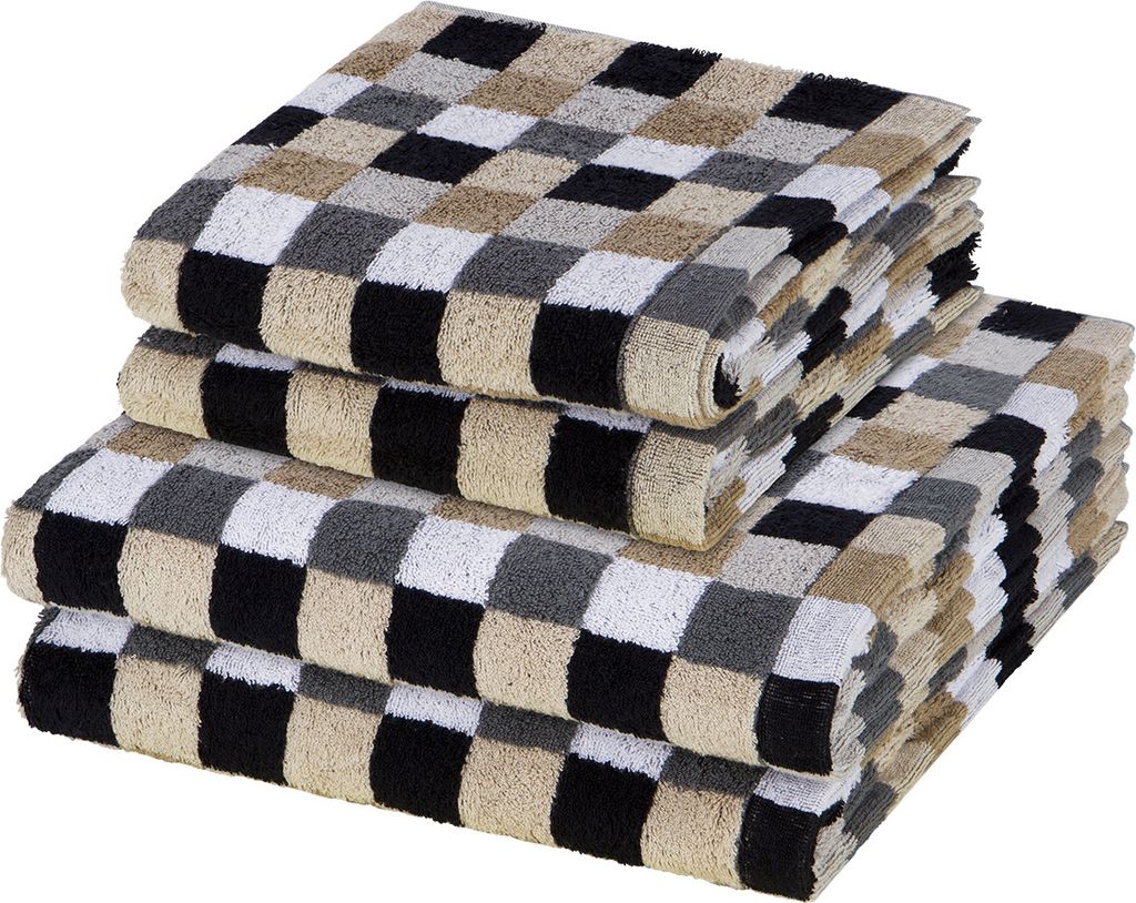 Cawö Lifestyle 2 X Handtuch 2 X Duschtuch im Set Weich und pflegeleicht, Farbenfrohes Design, Hochwertige Qualität 4er Set
