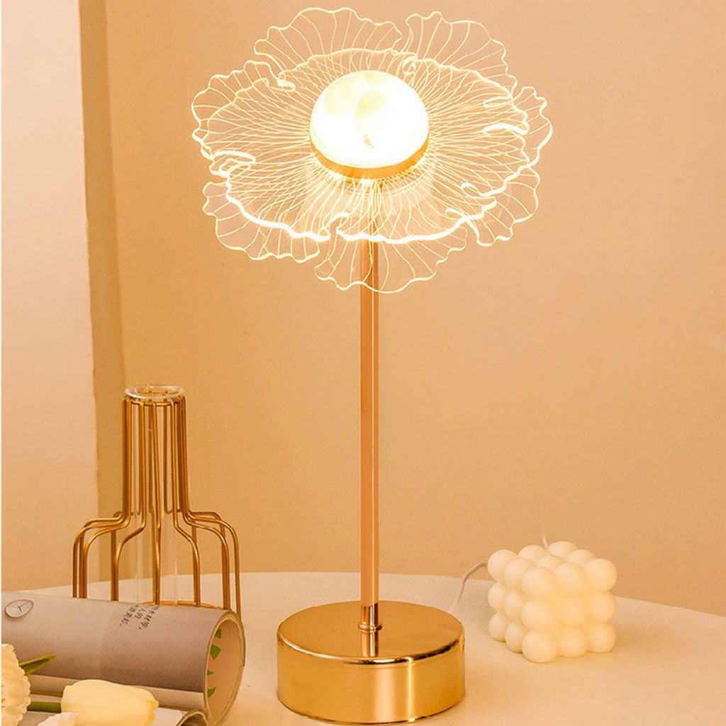 360Home Blume Tischlampe Schlafzimmer Nachttischlampe Produktbild 