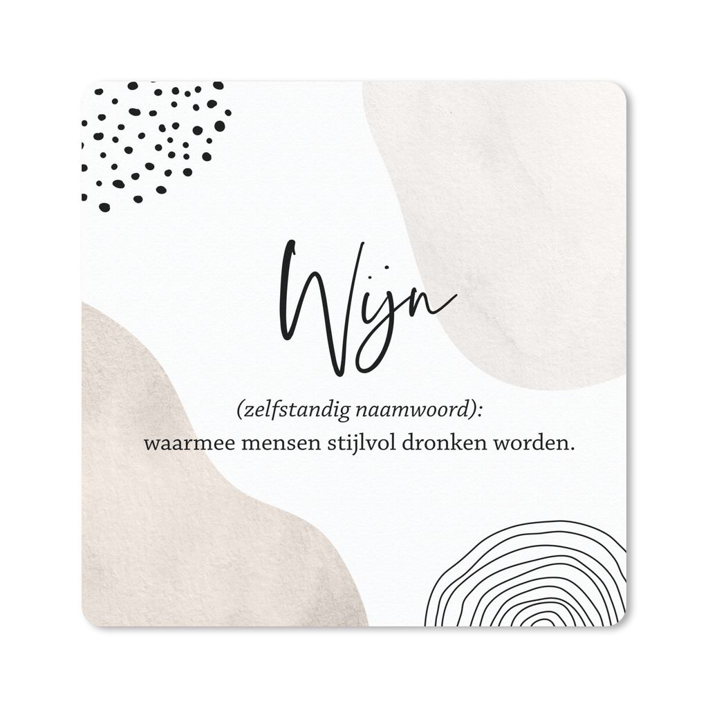 MuchoWow Mauspad Mousepad Zitate - Sprichwörter - Wein - Wein - Definition - Wörterbuch 30x30 cm - Mousepads - Maus Mat - Pad - Mausunterlage -...