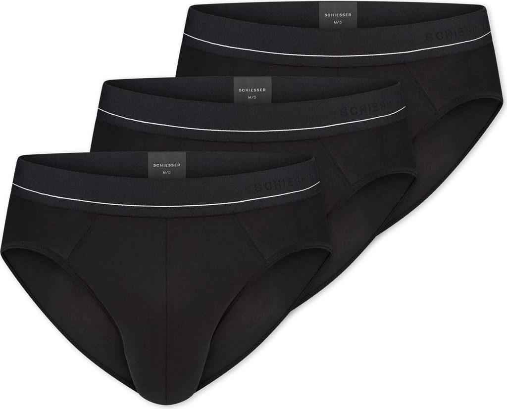 Schiesser 3er Pack Pure Micro Rio Slip / Unterhose Aus recycelten Materialien, Ohne störende Nähte, Körpernahe Passform