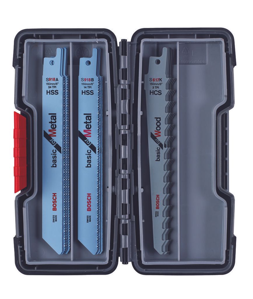 Bosch 2607010901 Bosch Säbelsägeblatt-Set Basic ToughBox Immagine del prodotto 