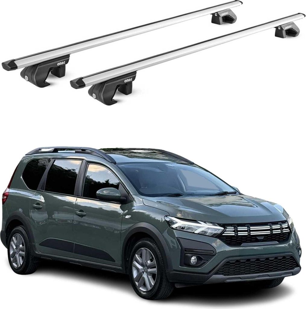 Dachträger Gepäckträger für Dacia Jogger 2022-2025 Alu Silber 2 tlg ABE