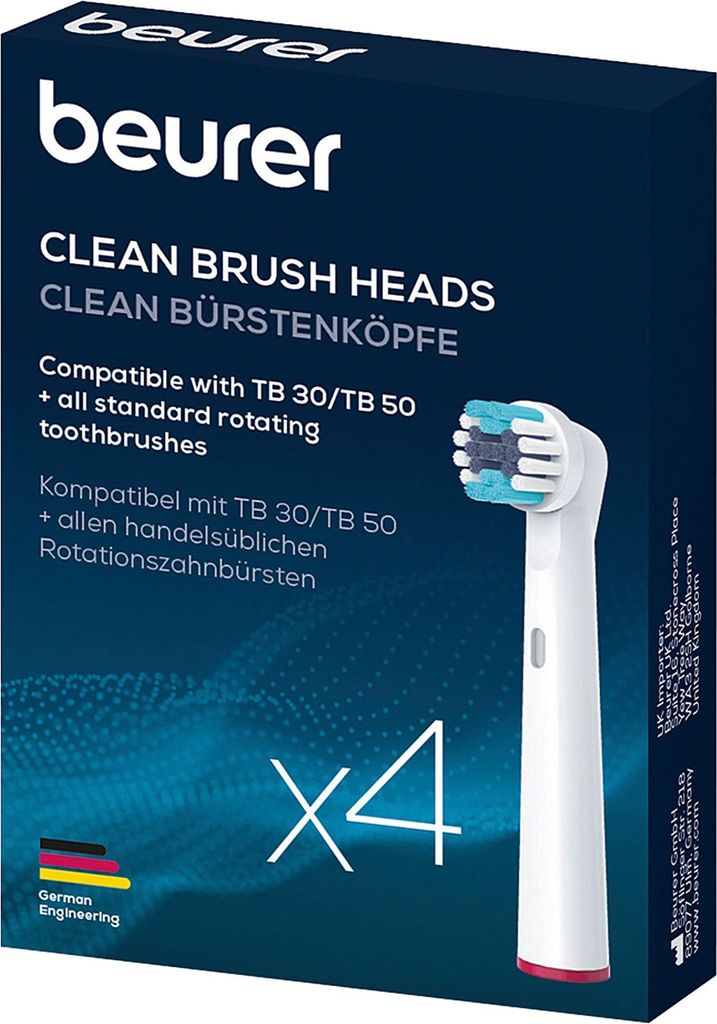 beurer Ersatzköpfe CLEAN elektrische Zahnbürste 4er Pack Produktbild 