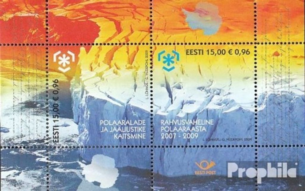 Briefmarken Estland 2009 Mi Block32 (kompl.Ausg.) postfrisch Polargebiete
