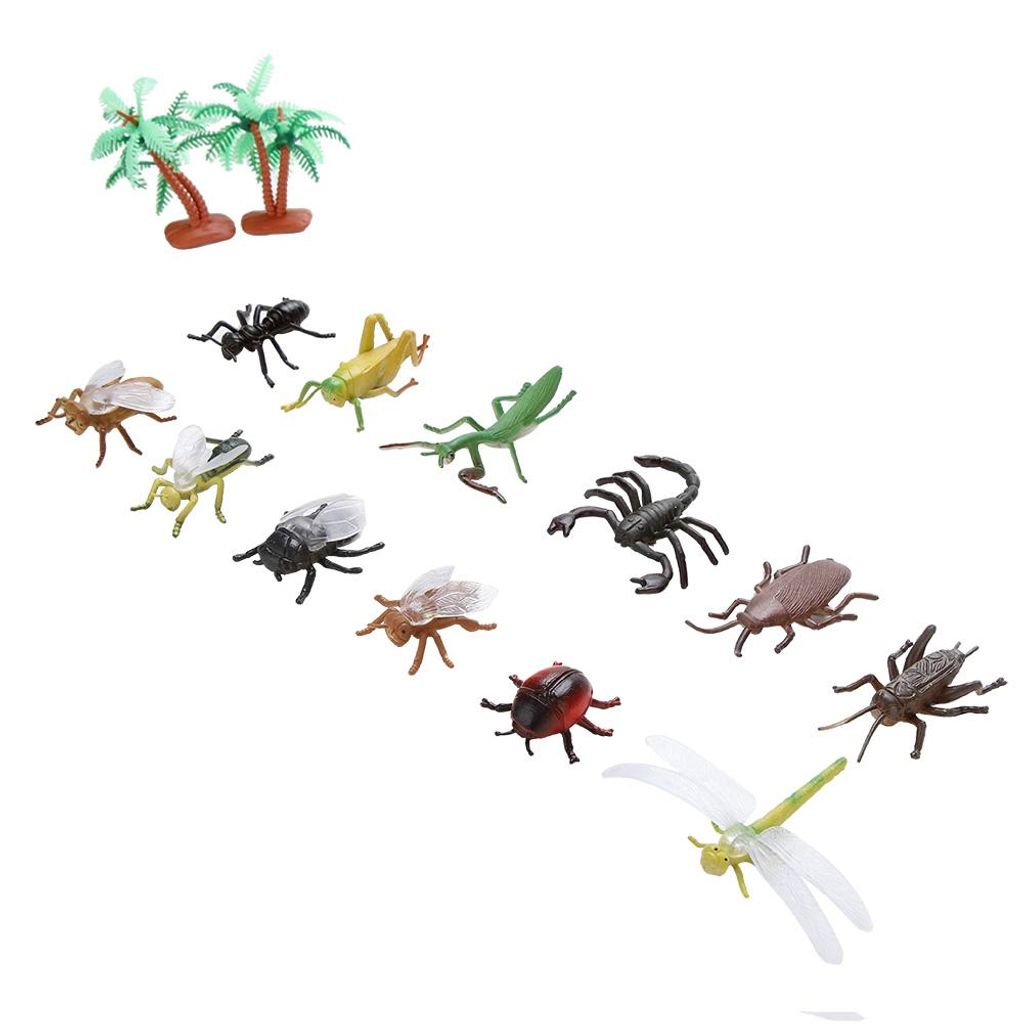 12 teile/satz Weiche Kunststoff Insekten Modell Spielzeug Pädagogisches Lernen für Kleinkind Kinder Kinder Geschenk