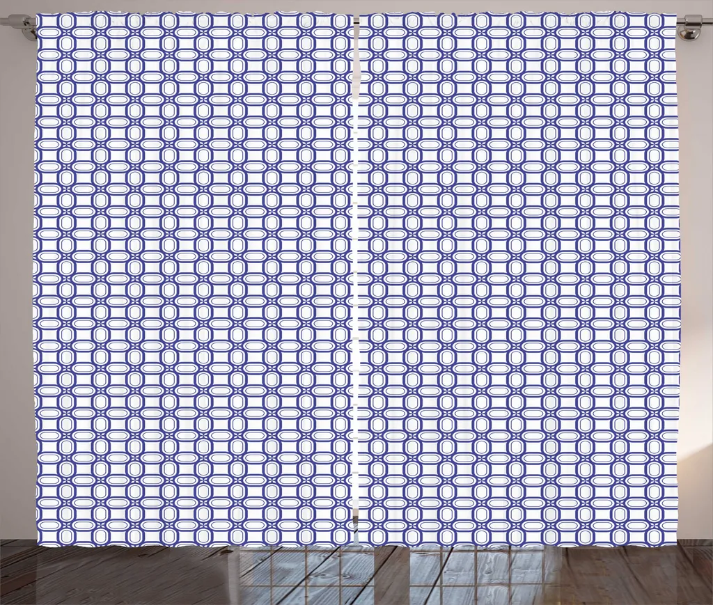 Tenda Rustica Astratta ABAKUHAUS 280x175 - Geometrie Indaco Bianco