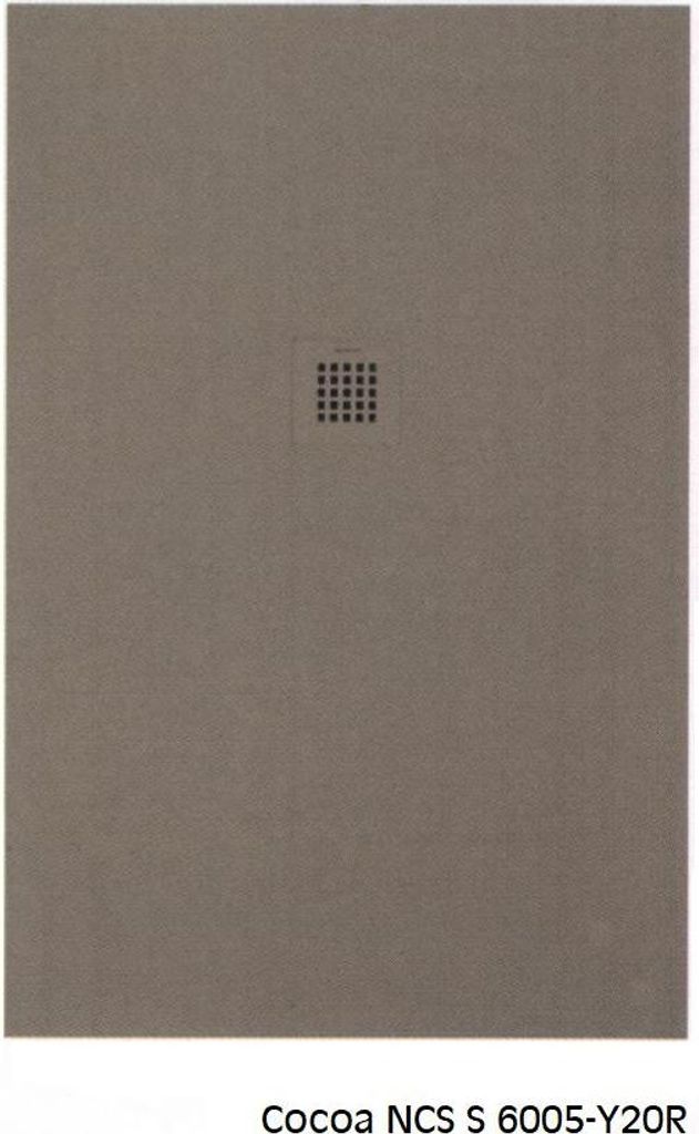 SANYCCES STRATO Rechteckige Duschwanne 120 x 70 cm cocoa Ablauf in chrom