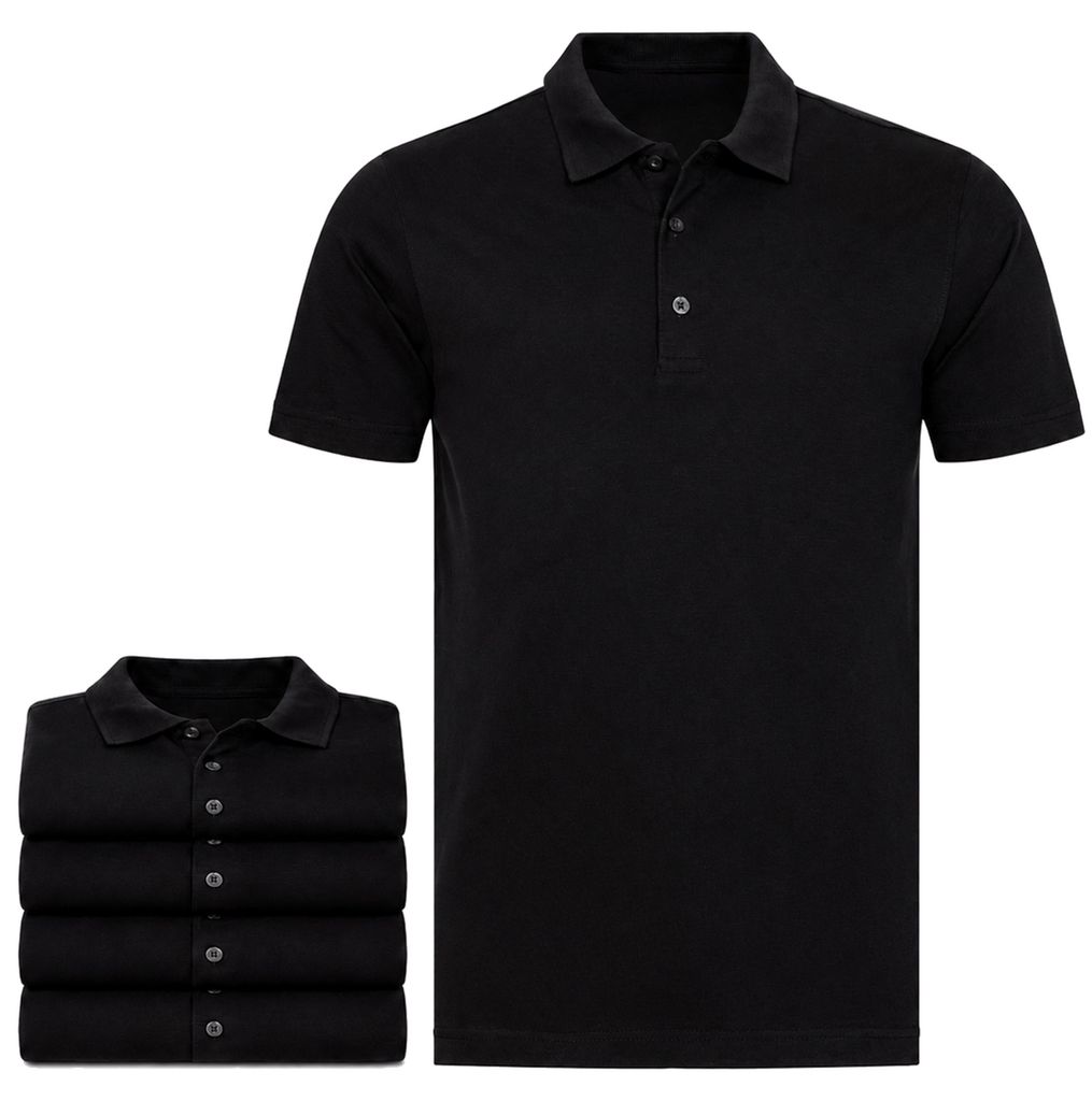 Mivaro Herren Poloshirt 5er Pack - Polo-Kragen mit Produktbild 