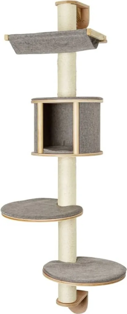 Kerbl Dolomit Tofana 168 cm Tiragraffi da Parete Moderno Grigio 81540