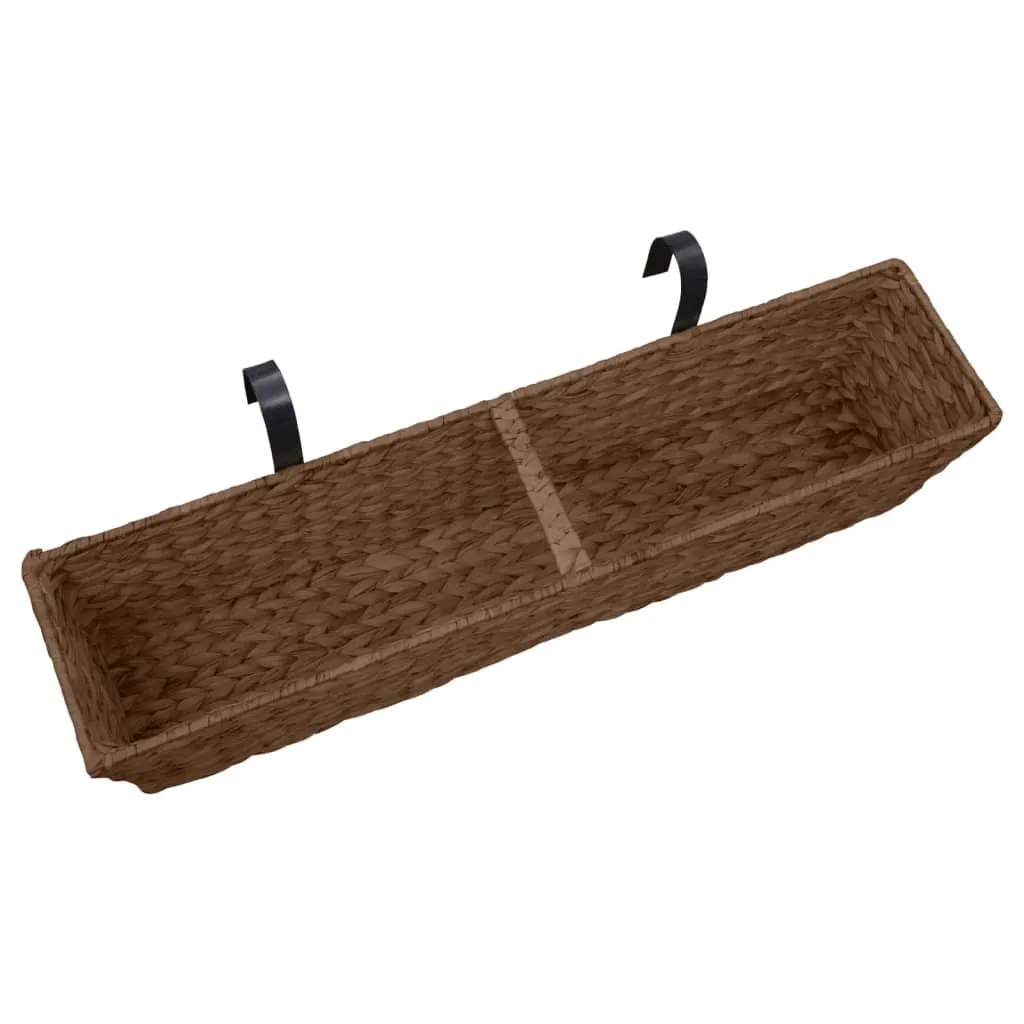 Cache-pots vidaXL en Jacinthe d'eau Marron - Solution Déco 2 pièces