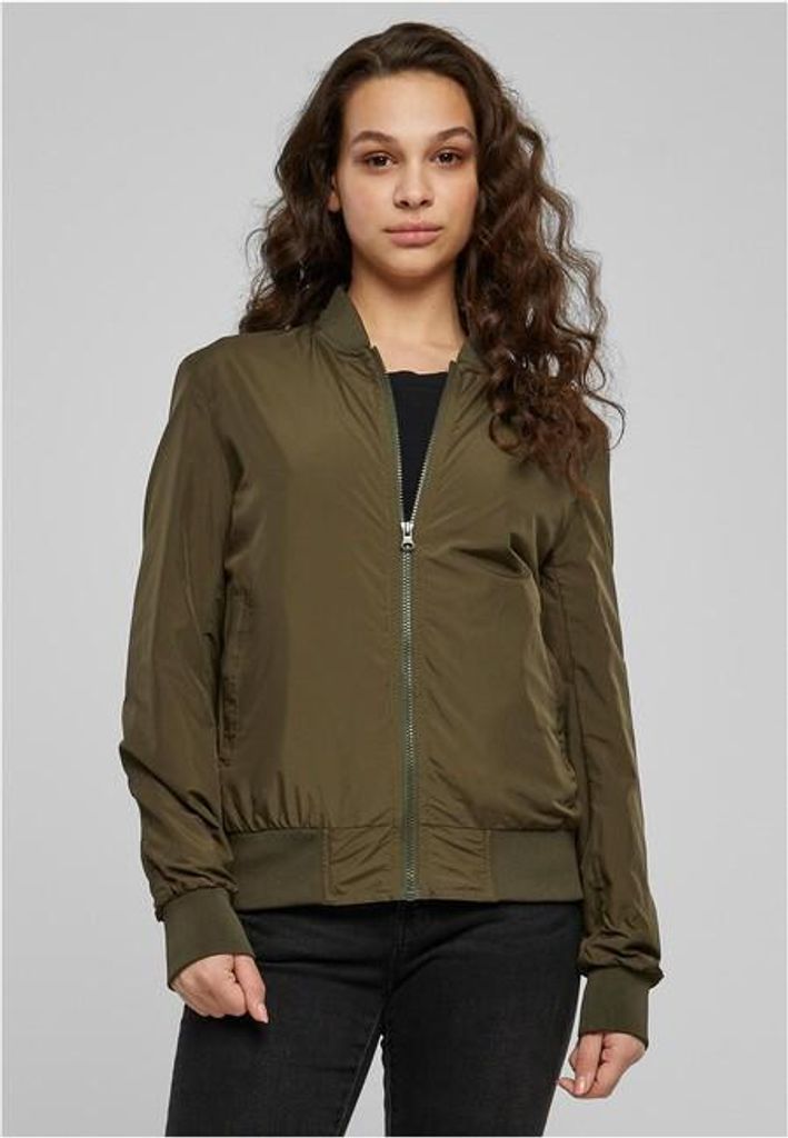 Urban Classics - Damen LIGHT BOMBER Übergangsjacke DARK OLIVE-4XL