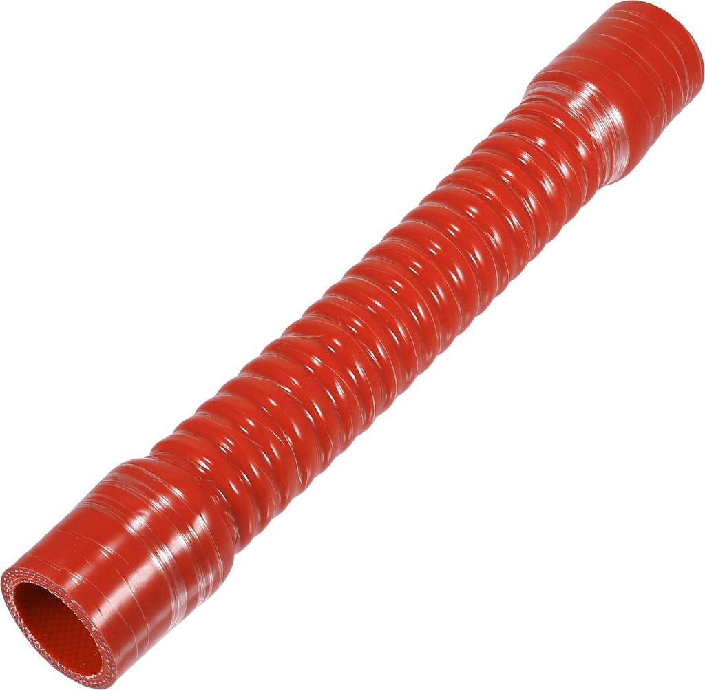 1 Stück 32mm 1,26" ID 300mm 11,81" Länge 0° Roter Gewinde-Silikonschlauch Kühlmittelschlauch Universal